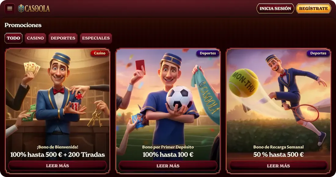 bonos del casino casoola