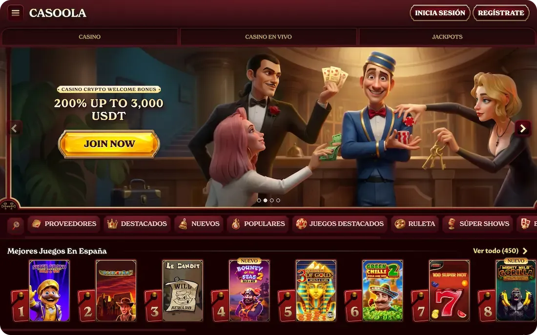 sitio web del casino casoola